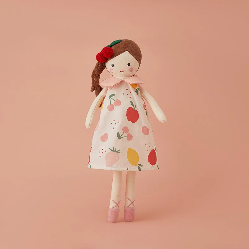 Pink Dress Girl Soft Plush Doll