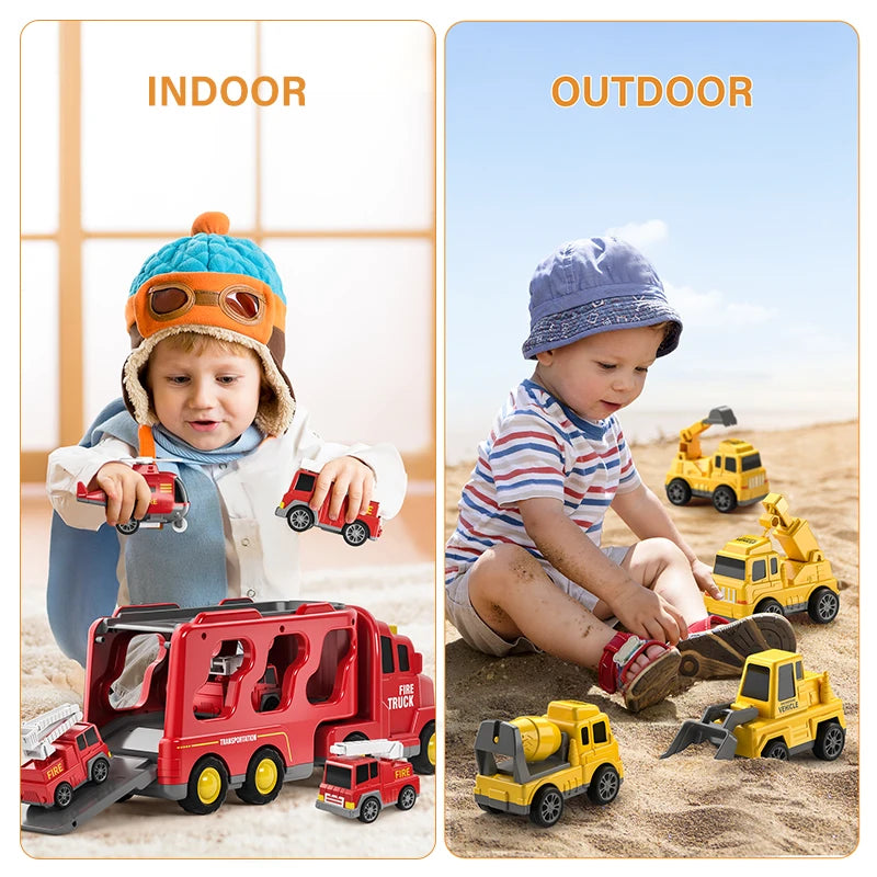 Diecast Carrier Truck Toy Set