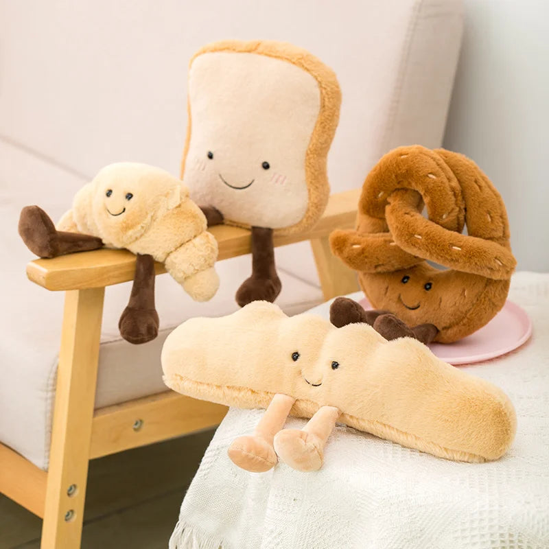 Cute Plush Toy - Toast Bread Pretzel Croissant Baguette