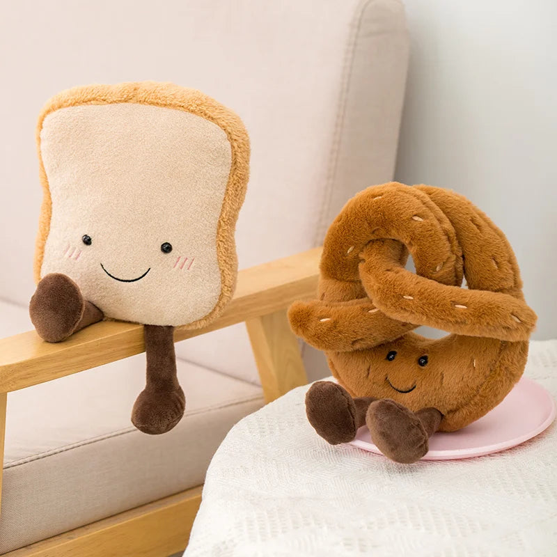 Cute Plush Toy - Toast Bread Pretzel Croissant Baguette