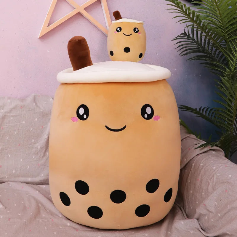 Milky Tea Cup Pillow - 9.8″ Kawaii Plushie