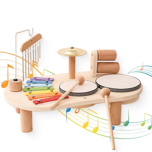 Wooden Musical Instruments Set