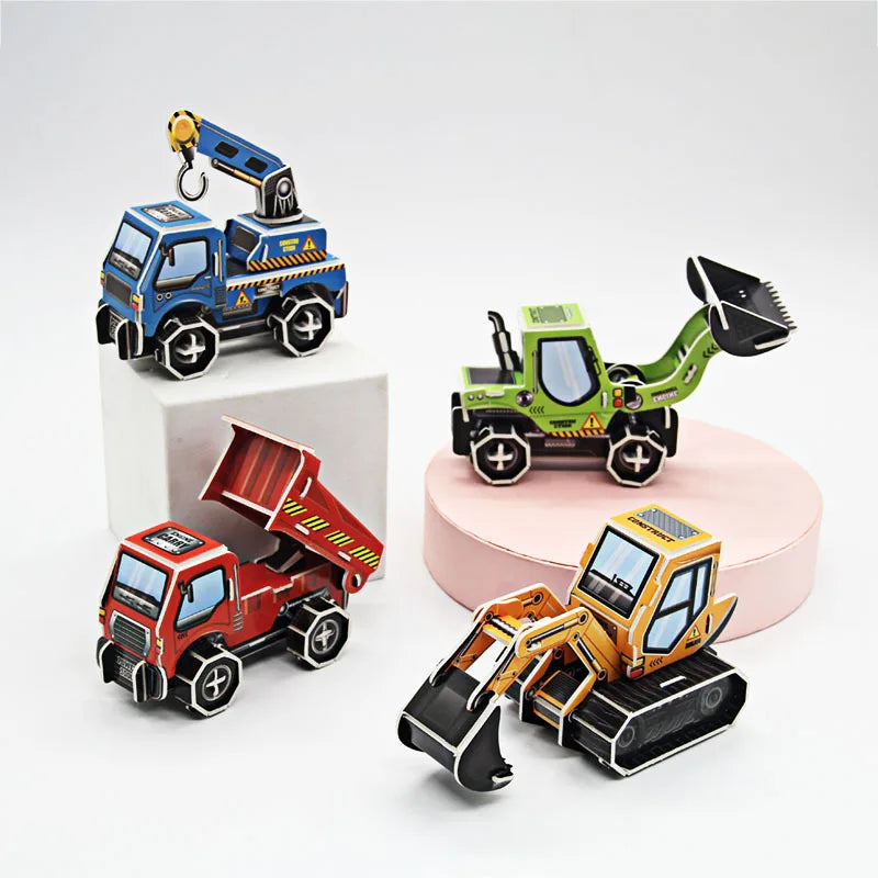 3D Engineering Vehicle Cardboard Carboard Puzzle