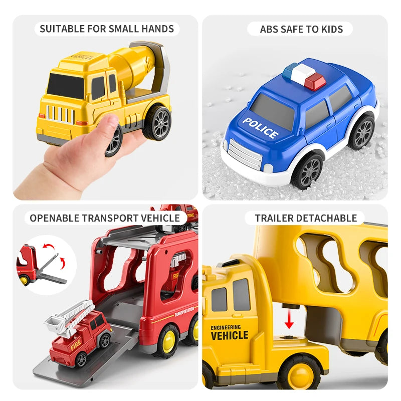 Diecast Carrier Truck Toy Set