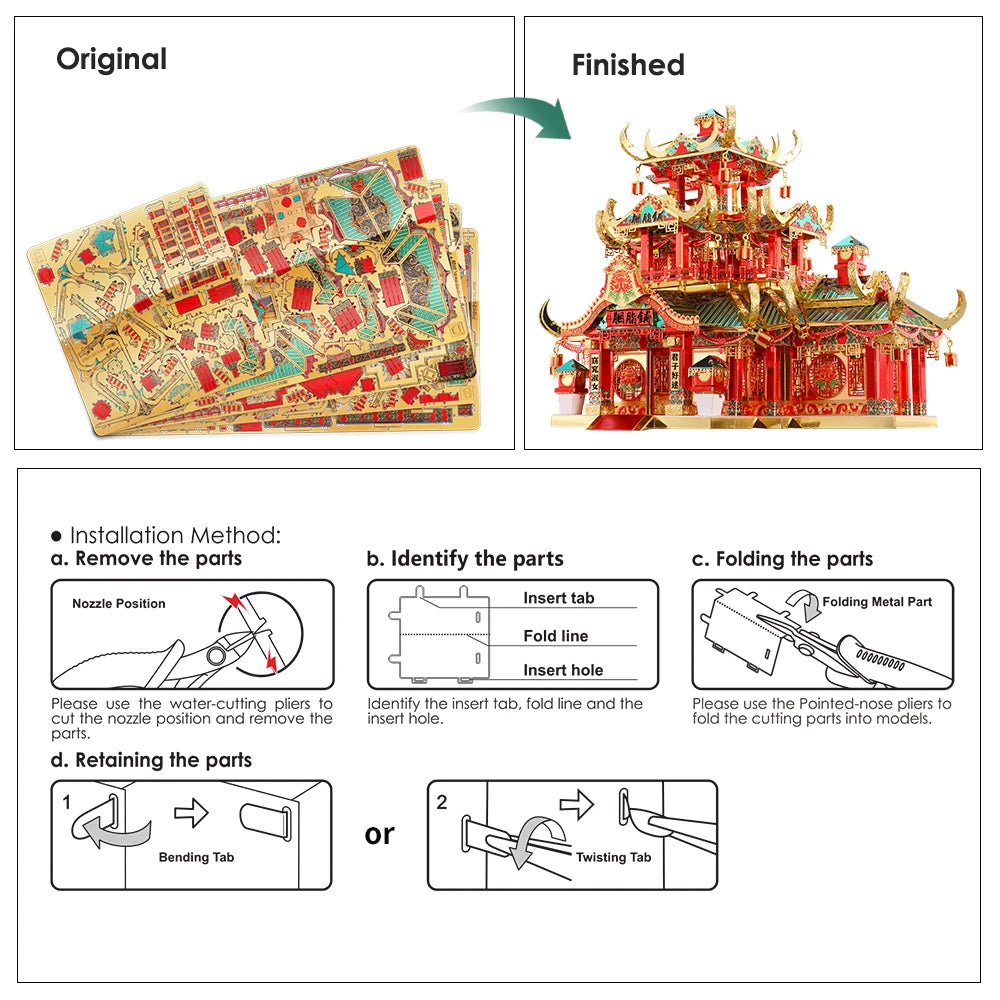 Chinese Architecture 3D Metal Puzzle