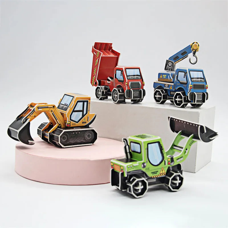 3D Engineering Vehicle Cardboard Carboard Puzzle
