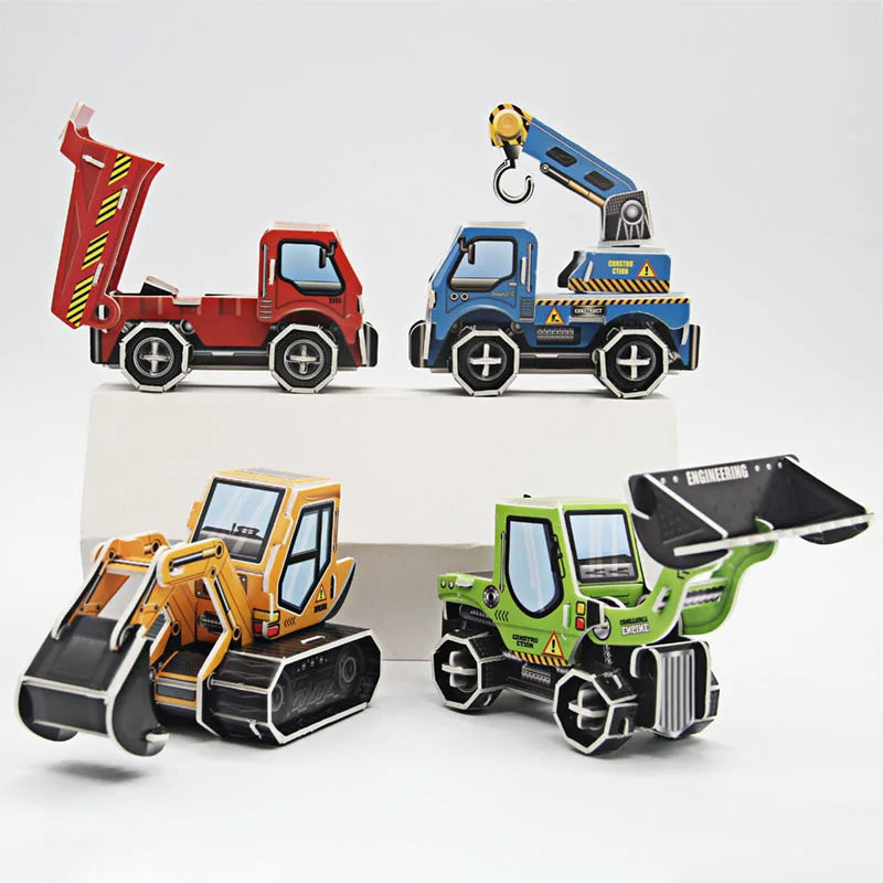 3D Engineering Vehicle Cardboard Carboard Puzzle