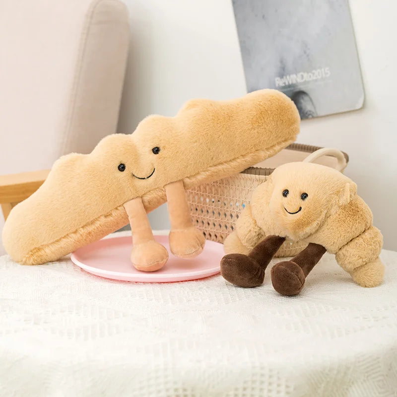 Cute Plush Toy - Toast Bread Pretzel Croissant Baguette