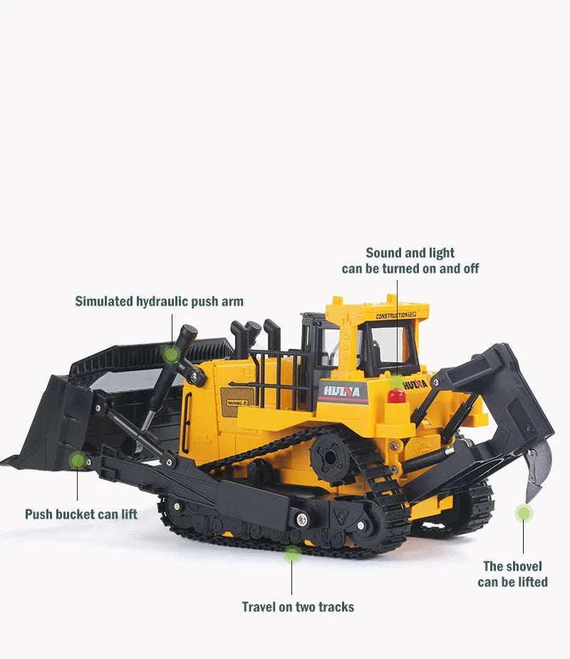 Huina Alloy Metal Radio Controlled Bulldozer