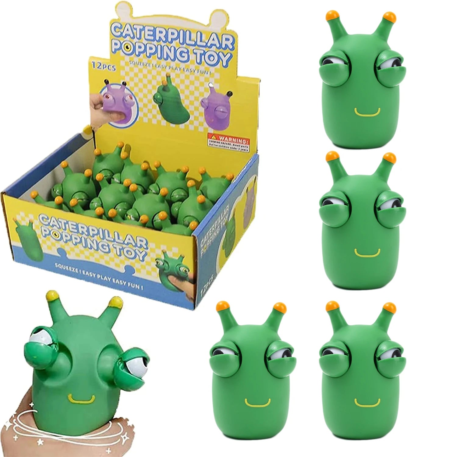 Green Stress Relief Caterpillar Toy