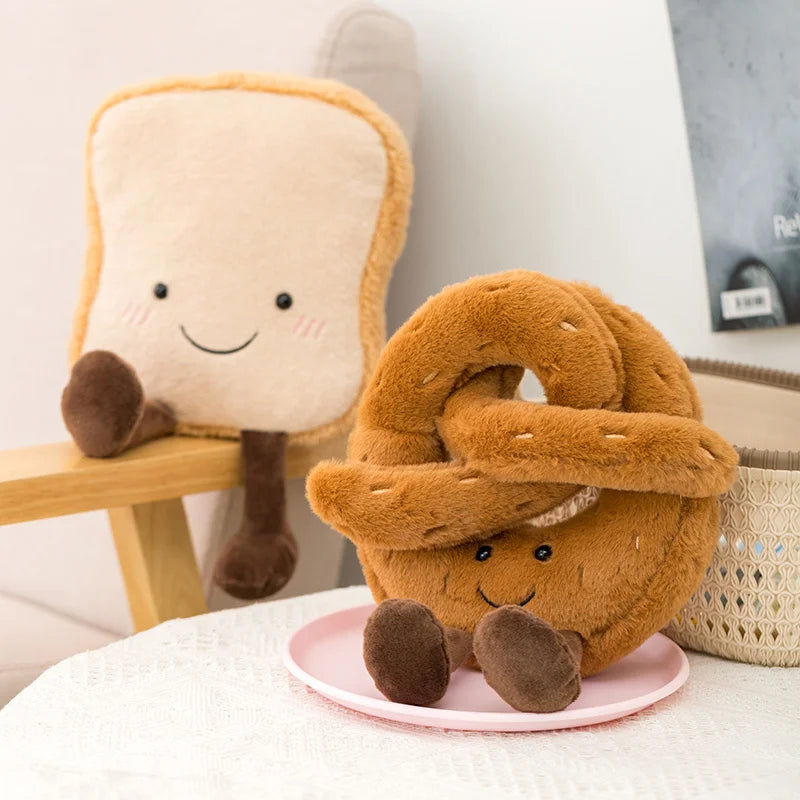 Cute Plush Toy - Toast Bread Pretzel Croissant Baguette
