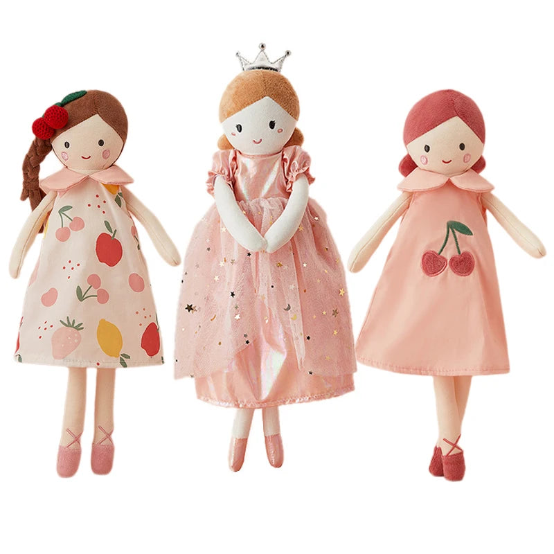 Pink Dress Girl Soft Plush Doll