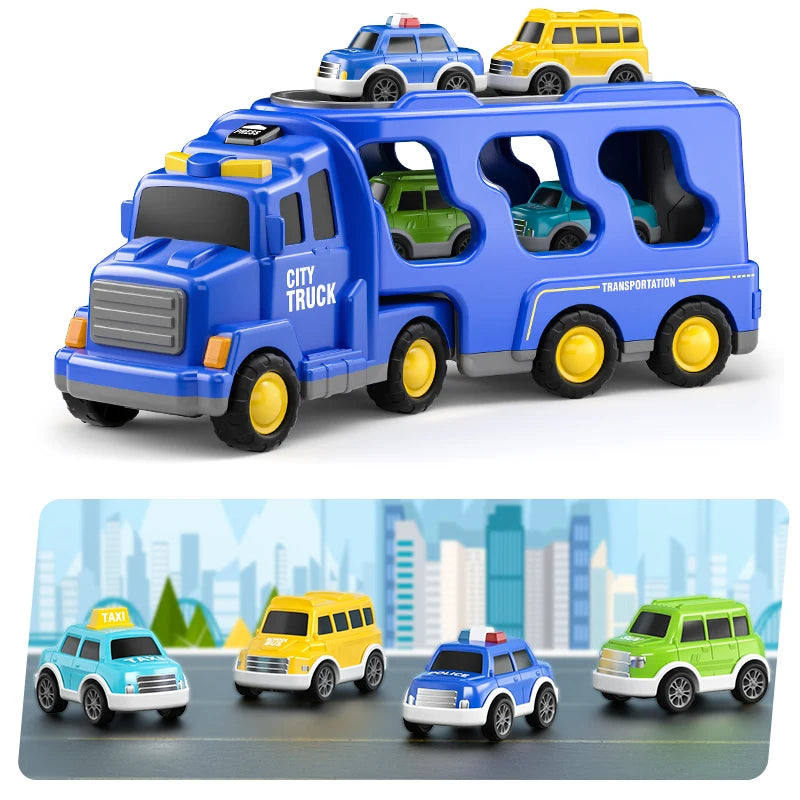 Diecast Carrier Truck Toy Set
